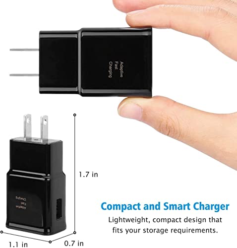 Adaptive Fast Charging Block USB Wall Charger Plug Travel Adapter Android Phone Charger for Samsung Galaxy S24/S23/S22/S22 Ultra/S21/S20/S10/S9/S8/S7/Edge/Note 10 9 8 Quick Charger,Cell Phone Charger