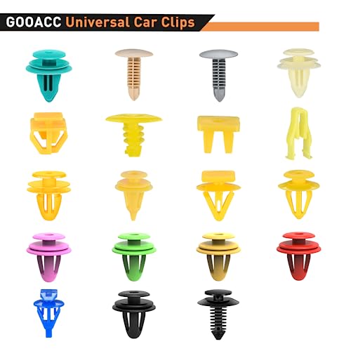 GOOACC 1001PCS Universal Car Clips Mixed Auto Bumper Fender Trim Door Panel Shield Engine Cover Retainer Rivet Push Clips with fastener remover for GM Ford Chrysler Toyota Lexus Honda Acura Dodge Jeep