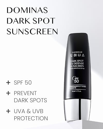 Dark Spot Korean Sunscreen (1.7fl oz) - No White Cast, NON - Greasy, SPF 50 UV Defense Hydrating Sunblock, Lightweight Protection Sunblock for Face & Body. Korean Skin Care. Niacinamide, Panthenol.