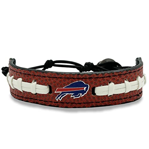 NFL SAN Francisco 49ERS Unisex Leather Football Bracelet Pebble-Grain & Football Stitches for Gift or Game Day Comfortable & Adjustable