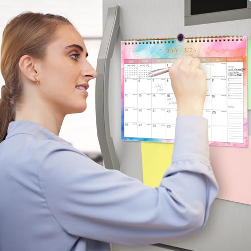 Lbylyhxc Calendar 2025-2026 - Includes July 2025 to December 2026 -18 Monthly Wall Calendar 2026, 11 x 8.5 Inches.Thick Paper with Julian Dates and Block for New Year and Christmas Presents (Wall Calendar 2025-2026 Colorful)