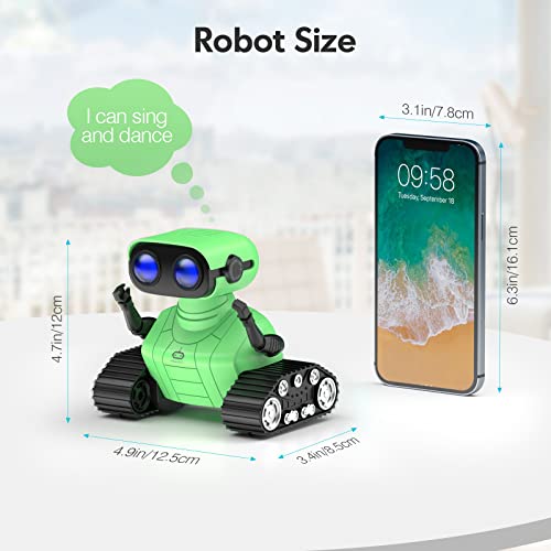 ALLCELE Kid Robot, LED RC Robot Toys, RC Robot for Girls with Walkie Talkie, Programming, Music, Demo and LED Function, Remote Control Robot Toy, Gift for Girls 3-8 Years Old Blue Pink