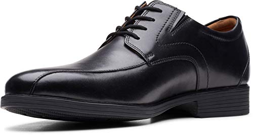 Clarks Men's Whiddon Pace Oxford, Black Leather, 9.5