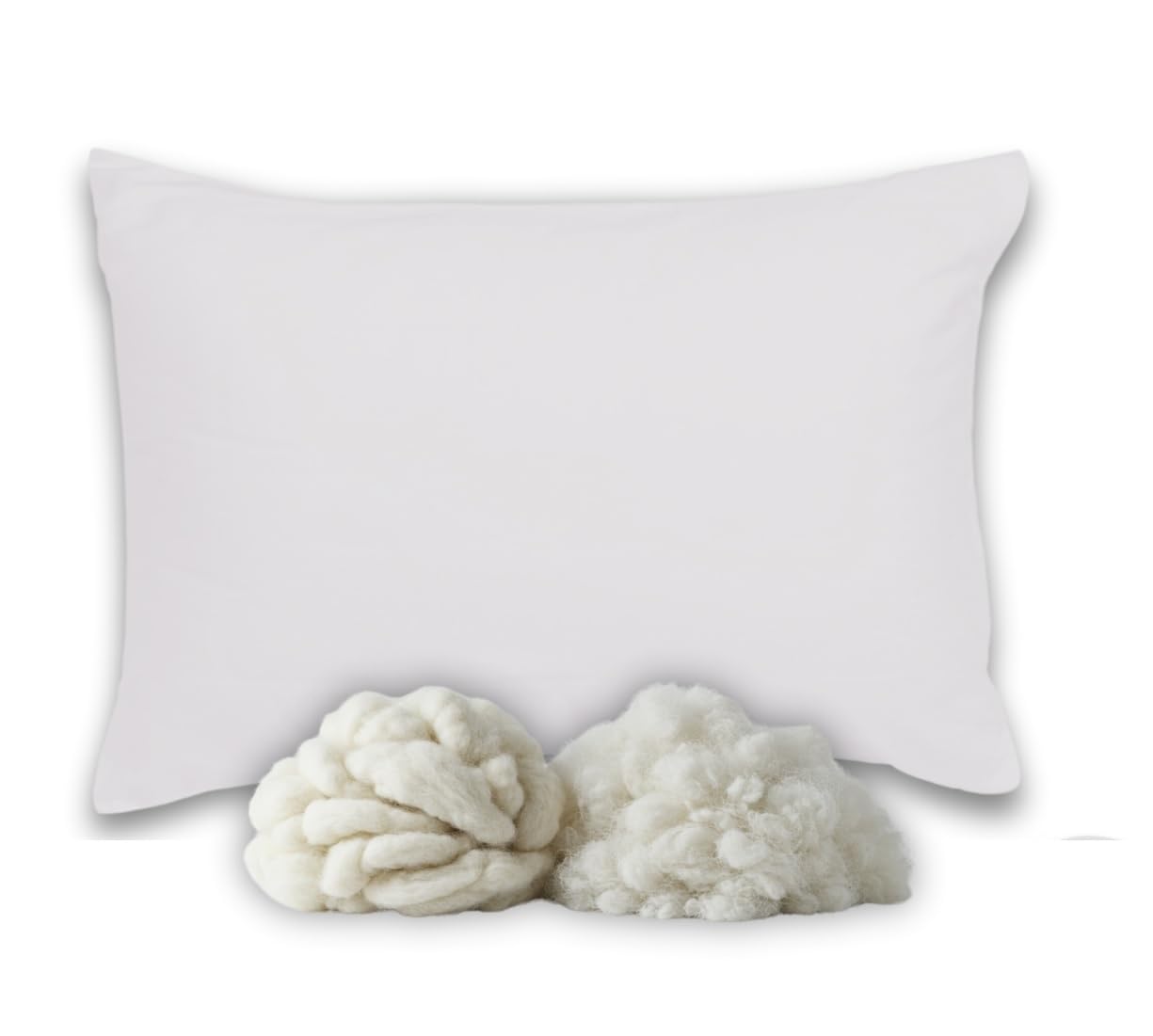 Continental Bedding Australian Wool and Down Bed Pillow Blend 40/60, King, White