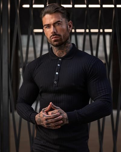 Muscle Polo Shirts for Men Slim Fit Short Sleeve Golf Shirts Men Dry Fit Shirts Casual Stylish Clothes Purple