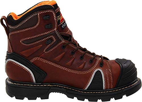 Thorogood GEN-Flex2 6” Composite Safety Toe Work Boots For Men - Breathable Heavy-Duty Toe Cap Boots With Goodyear Storm Welt, Slip-Resistant Outsole and Comfort Insole, Black - 9.5 W US