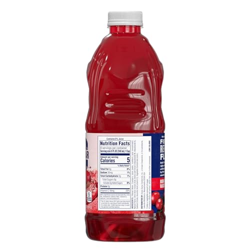 Ocean Spray® ZERO Sugar Cranberry Juice Drink, Cranberry Juice Drink Sweetened with Stevia, 64 Fl Oz Bottle