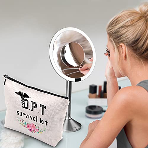 WCGXKO DPT Survival Kit Doctor of Physical Therapy Gifts Zipper Pouch Makeup Bag DPT Graduate Gift (DPT Survival)