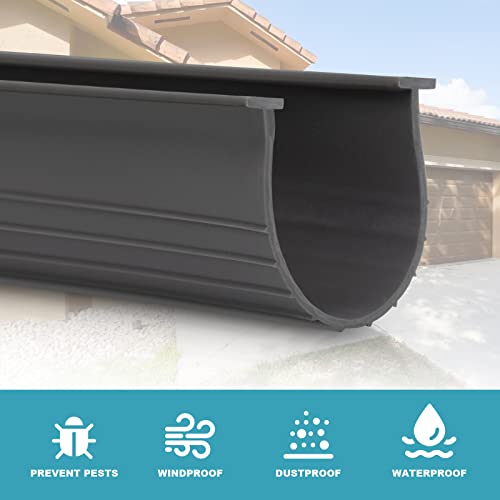 3" Garage Door Bottom Seal Weatherstrip in Grey - 1/4" T Style - All Widths (8' Wide Door)