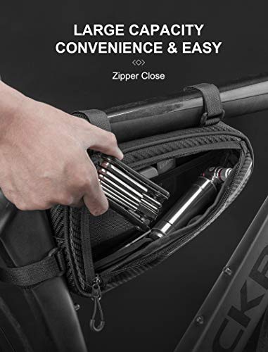 ROCKBROS Bike Bag Bicycle Frame Bag Bike Triangle Storage Bag Bike Accessories Pouch Cycling Pack for MTB Road Bicycle Accessories