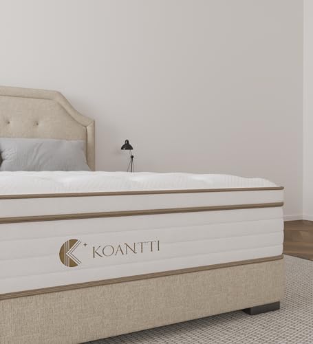 KOANTTI Ful Mattress,Hybrid 10 Inch Full Size Mattress in a Box,Memory Foam & Individually Pocket Spring for Pain Relief,Medium Firm Full Mattresses,CertiPUR-US.