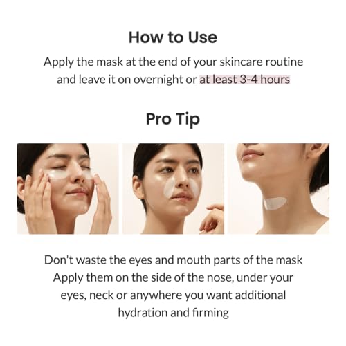 BIODANCE Hydro Cera-nol Real Deep Mask, Overnight Hydrogel Mask, Soothing, Moisturizing, Nourishing, 1.19oz(34g) x 4ea