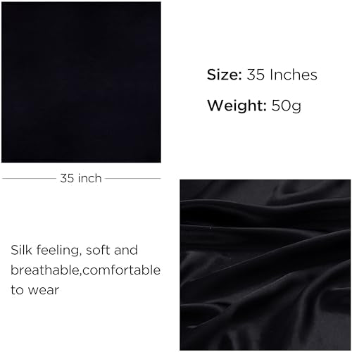 HBselect 4PCS Head Scarf for Women 35” Head Scarves Silk Like Satin Neck Scarfs Square Bandana Hair Wraps Scarf for Sleeping