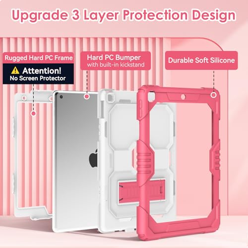 Case for iPad 10th Generation 10.9 inch 2022, iPad Case 10th Generation with Pencil Holder/Built-in Stand, Shockproof Rugged Protective Cover for iPad 10th Gen Case (Yellow)