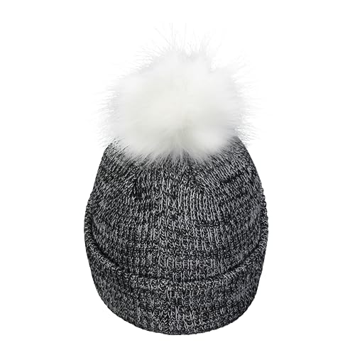 Pacific Headwear Standard NCAA Women's Faux Fur Pom Beanie-Collegiate Winter Hat for Stylish & Warmth, Multi