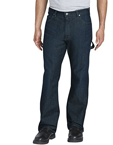 Dickies Men's Relaxed Fit 5-Pocket Flex Performance Jean, Indigo Blue, 38x30