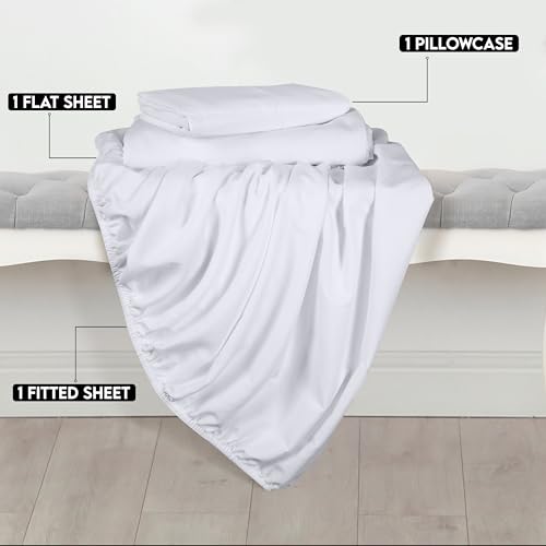 Utopia Bedding King Sheet Set, Soft Microfiber 4 Piece Bed Sheets with 15" Deep Pocket - Easy Care Brushed Microfiber (Paisley - Navy)