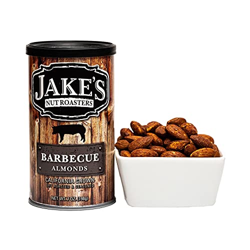 Jake's Nut Roasters - Sweet & Salty Mixed Pack of Almonds (4 Pack) Whole Dry Roasted Seasoned Almonds Variety Pack - Includes Maple, Barbecue, Bleu Cheese and Mesquite Smoked Flavors