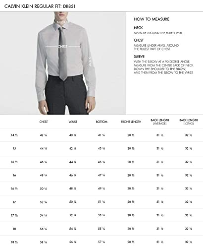 Calvin Klein Men's Dress Shirt Non Iron Stretch Slim Fit Check