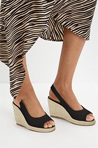 Juliet Holy Womens Ankle Strap Espadrille Wedges Round Open Toe Platform Slingback Slip on Peep Toe Sandals Comfort Summer Shoes