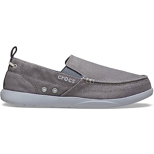 Crocs Men's Walu Loafers, Slip-On Shoes, Casual Walking Shoes, Slate Grey, 7 Men