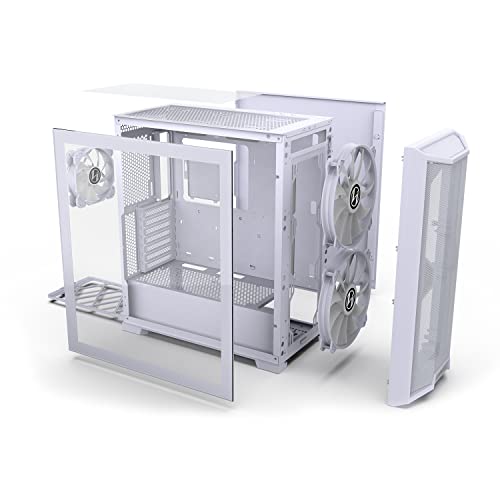 LIAN LI LANCOOL 215 E-ATX PC Case, RGB Gaming Computer Case Features High Airflow with 2x200mm ARGB Fans & 1x120mm Fan Pre-Installed and Mesh Front Panel, Tempered Glass Mid-Tower Chassis (Black)