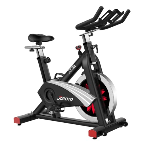 JOROTO Belt Drive Indoor Cycling Bike with Magnetic Resistance Exercise Bikes Stationary (300 Lbs Weight Capacity) (Updated)
