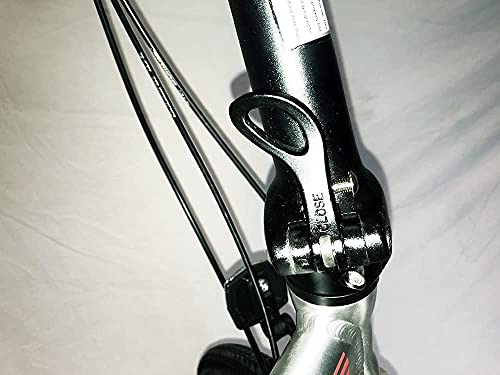 ZiZZO Liberte 23lb Lightweight Aluminum Alloy 20-Inch 8-Speed Folding Bicycle with Quick Release Wheels (Silver/Red)