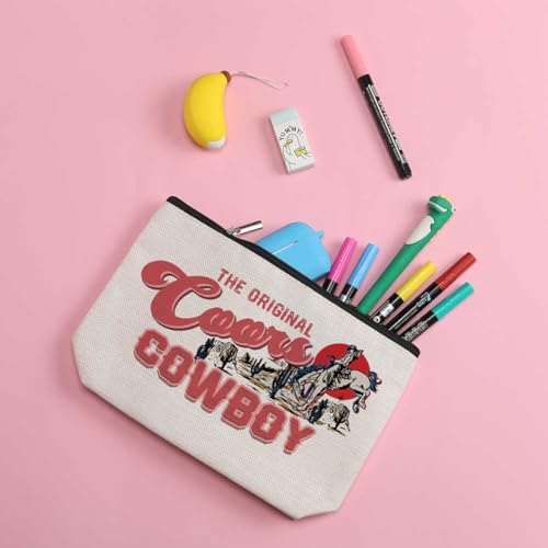 Cowboy Makeup Bag Western Gifts for Women Sister Daughter Western Stuff Country Cowgirl Stuff Makeup Pouch Cowgirl Accessories Birthday Graduation Mothers Day Cosmetic Travel Bag Western Accessories