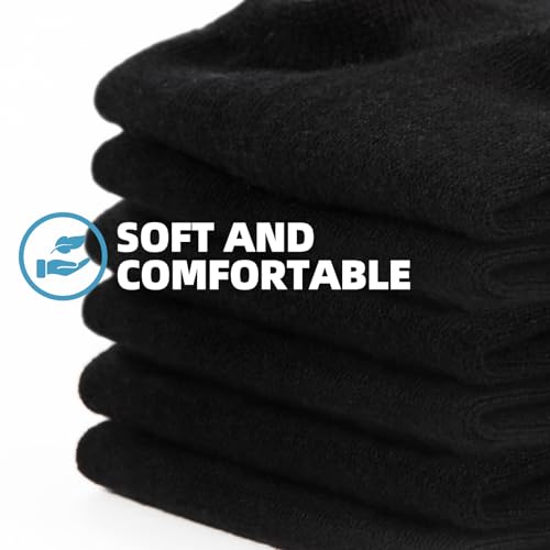 Korheyr No Show Socks Women And Men Invisible Low Cut Athletic Liner Socks, 6 Pairs (Black)