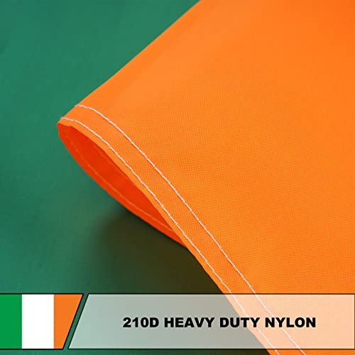 AZCOVER Irish Flag, 12x18 inch Ireland Shamrock Flag Made in USA, Irish Flags 12x18 Outdoor Heavy Duty with 2 Brass Grommets, Irish National Flags Small