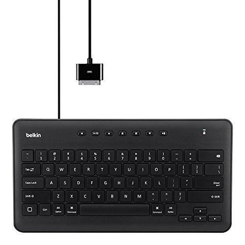 Belkin MFi Certified Secure Wired Keyboard with 30-Pin Connector for iPad 3/2 (B2B125)