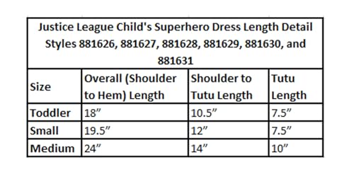 Rubie's Justice League Child's Wonder Woman Costume Tutu Dress, Small