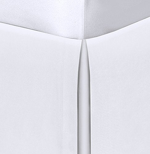 Spacemaker Extra-Long 21" Drop Length Bed Skirt, Twin, White