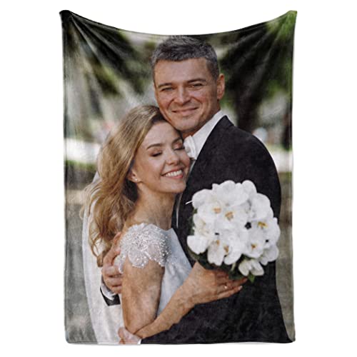Ships Next Day, Custom Blanket with Picture - Printed in USA, Personalized Photo Blanket (Fleece- 30x40)