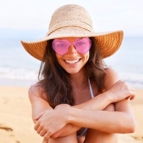 Virtue morals 8 Pair Heart Shaped Sunglasses for Women, Heart Glasses, Heart Sunglasses, Purple