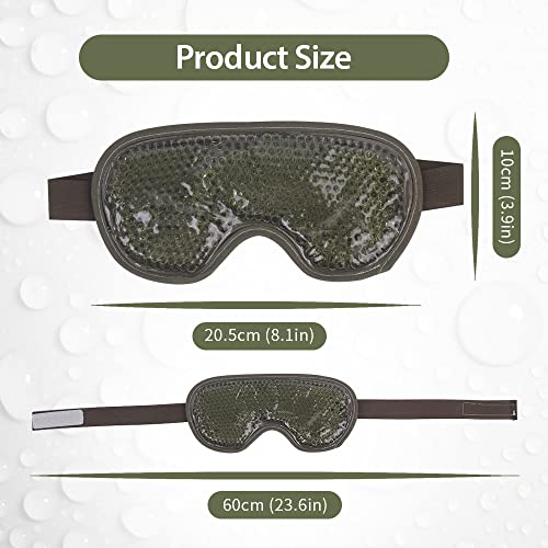 NEWGO Cooling Gel Eye Mask Reusable Cold Eye Mask for Puffy Eyes, Eye Ice Pack Eye Mask with Soft Plush Backing for Dark Circles, Migraine, Stress Relief - Purple