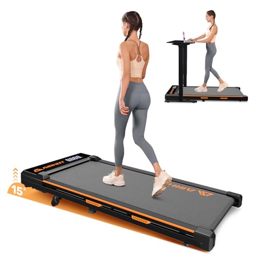 AlRHOT Walking Pad with Incline, 15° Incline Under Desk Treadmill with Remote Control, 2.5HP Walking Pad Treadmill with LED Display for Walking & Climbing at Home or Office,265LB Capacity