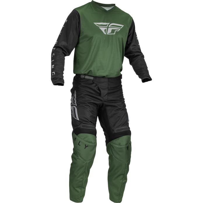 Fly Racing 2023 F-16 Olive Green/Black Adult Moto Gear Set - Pant and Jersey Combo