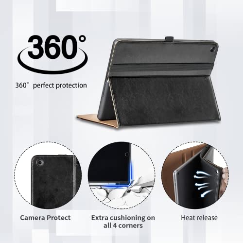 Case for iPad Mini 5 2019 (5th Generation 7.9-inch), iPad Mini 4 3 2 Tablet Case with Hand Strap Large Pocket Premiun PU Leather Auto Wake/Sleep Smart Cover, Black