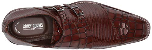STACY ADAMS mens Toscano Cap Toe Double Monk Strap Loafer, Black, 7 US