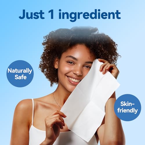 Winner Disposable Face Towels Upgraded | 100% USA Cotton Face Towelettes | Super Soft & Thick Face Cloths for Sensitive Skin | Makeup Remover Dry Wipes | 240 Count, 3 Pack