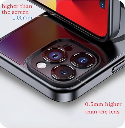 YATUO DIY E-Ink Phone Case for iphone14 PRO 𝐀𝐏𝐏 Operation Smart Photo Rear Projection Customiza Phone Case Instantly Display Photos On The Ink Screen Back Cover Personalize Your Phone case (Black)