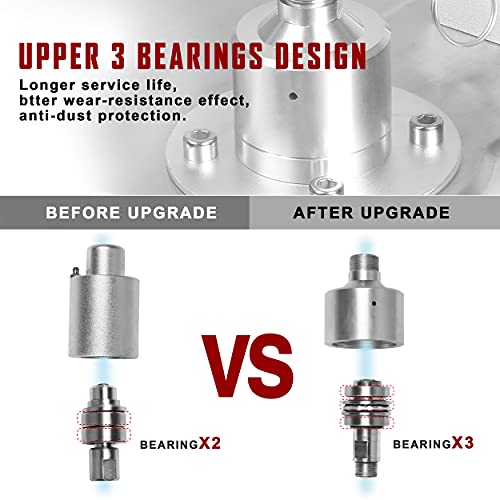 WOJET 20" Pressure Washer Surface Cleaner with 4 Wheels&Dual Handles, 4500PSI Stainless Steel Surface Cleaner Attachment for Pressure Washer for Concrete Driveway Sidewalk Deck Patio, Commercial Grade