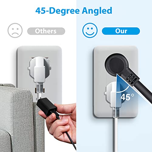 Power Strip Tower AOFO Surge Protector 12 AC Outlets with 4 USB(1 USB C) Ports Charging Station with Overload Protection, Widely Spaced Multiple Outlets with 10Ft Extension Cord for Home,Dorm & Office