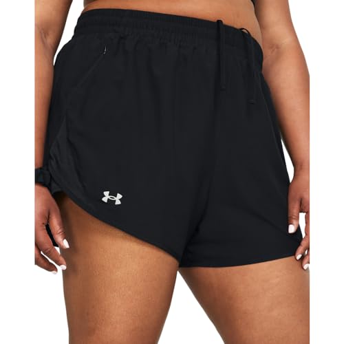 Under Armour Womens Fly by Shorts, (001) Black/Black/Reflective, Small