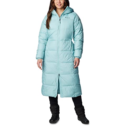 Columbia Women's Puffect Long Jacket, Aqua Haze, X-Small