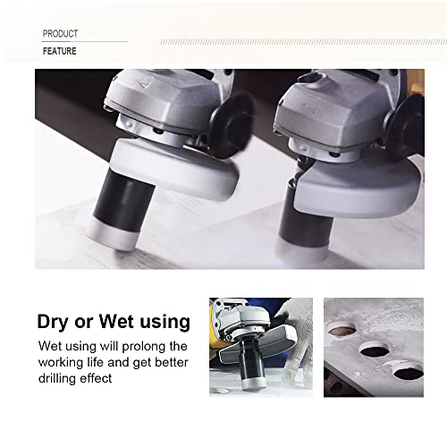 SHDIATOOL Diamond Drill Core Bits Set for Porcelain Hole Saw Cutter for Tile Marble Ceramic Granite Bricks Used for Angle Grinder Hand Drill Kit 5/8 inch-11 13pieces