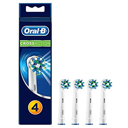 Oral B Cross Action Electric Toothbrush Replacement Brush Heads Refill, 4 Count