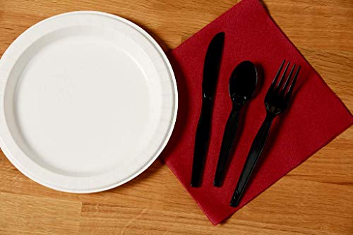 Dixie 7.13" Heavy-Weight Polystyrene Plastic Forks By GP PRO, Black, 1000 Count, FH517